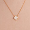 Collar Sencillo Trébol Tipo VC Blanco - Imagen 3