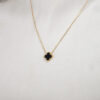 Collar Sencillo Trébol Tipo VC Negro - Imagen 2