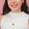 Collar Sencillo Trébol Tipo VC Negro - Imagen 4