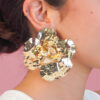 Aretes Flor Gigante Dorada